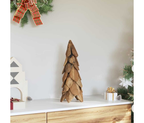 Ziemassvētku Eglīte Ar Statīvu Brūna 50 Cm Masīvs Tīkkoks Vidaxl