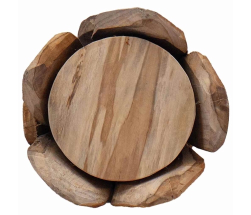 Ziemassvētku Eglīte Ar Statīvu Brūna 80 Cm Masīvs Tīkkoks Vidaxl