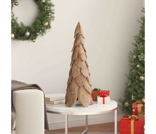 Ziemassvētku Eglīte Ar Statīvu Brūna 80 Cm Masīvs Tīkkoks Vidaxl