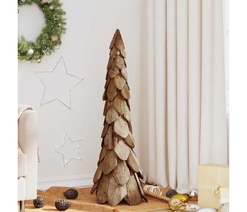 Ziemassvētku Eglīte Ar Statīvu Brūna 110 Cm Masīvs Tīkkoks Vidaxl