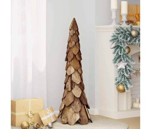Ziemassvētku Eglīte Ar Statīvu Brūna 110 Cm Masīvs Tīkkoks Vidaxl