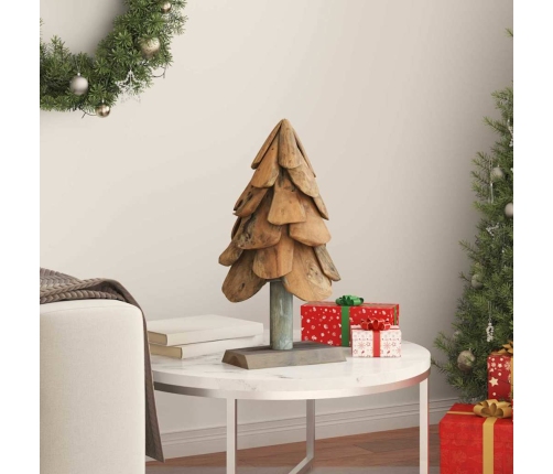 Ziemassvētku Eglīte Ar Statīvu Brūna 60 Cm Masīvs Tīkkoks Vidaxl