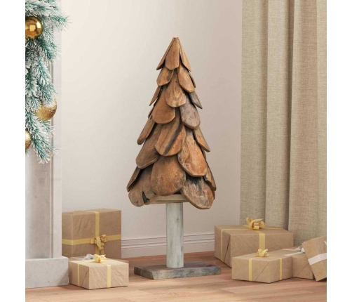 Ziemassvētku Eglīte Ar Statīvu Brūna 90 Cm Masīvs Tīkkoks Vidaxl