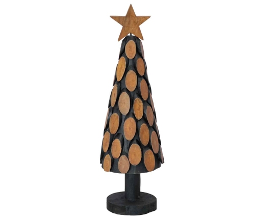 Ziemassvētku Eglīte Ar Statīvu Brūna 60 Cm Masīvs Tīkkoks Vidaxl