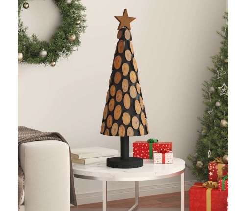 Ziemassvētku Eglīte Ar Statīvu Brūna 90 Cm Masīvs Tīkkoks Vidaxl