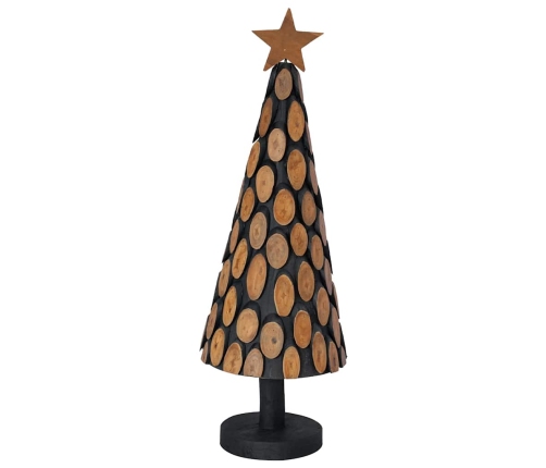 Ziemassvētku Eglīte Ar Statīvu Brūna 90 Cm Masīvs Tīkkoks Vidaxl