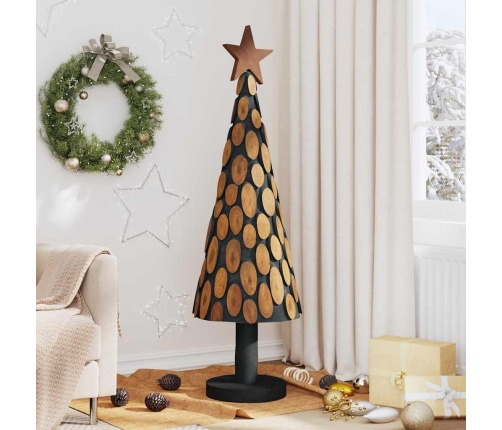 Ziemassvētku Eglīte Ar Statīvu Brūna 150 Cm Masīvs Tīkkoks Vidaxl