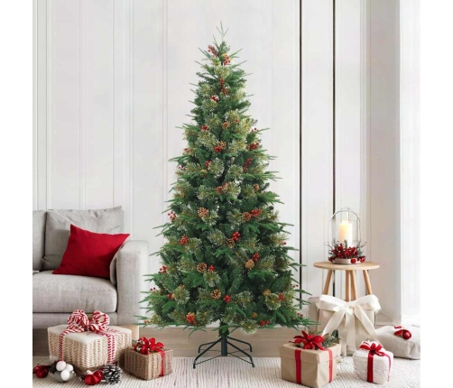 Mākslīgā Saliekamā Ziemassvētku Egle Ar Statīvu Zaļa 210 Cm Vidaxl