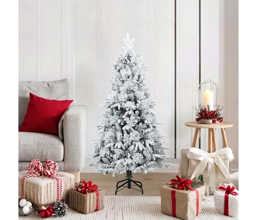 Mākslīgā Ziemassvētku Eglīte Zaļš Un Balts 120 Cm Pvc Vidaxl