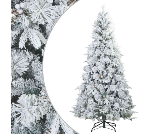 Mākslīgais Salokāmais Ziemassvētku Koks Ar Sniega Apdari Balts Vidaxl