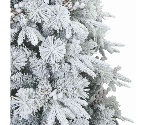 Mākslīgais Salokāmais Ziemassvētku Koks Ar Sniega Apdari Balts Vidaxl