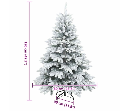 Mūsdienu Mākslīgais Saliekamais Ziemassvētku Koks, Apsnidzis Vidaxl