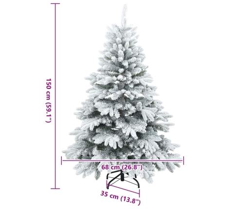 Mūsdienu Mākslīgais Saliekamais Ziemassvētku Koks, Apsnidzis Vidaxl