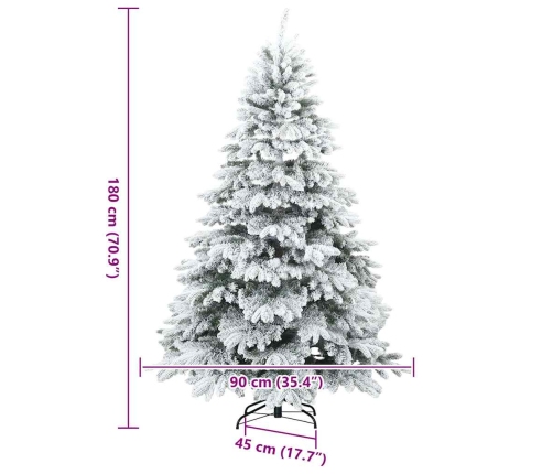 Mūsdienu Mākslīgais Saliekamais Ziemassvētku Koks, Apsnidzis Vidaxl