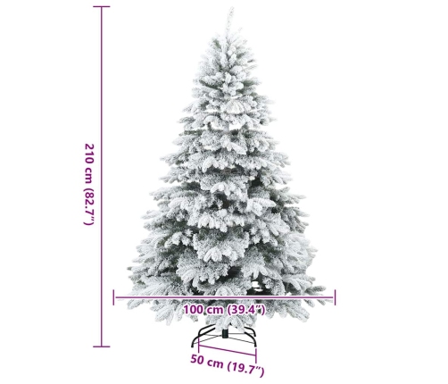 Mūsdienu Mākslīgais Saliekamais Ziemassvētku Koks, Apsnidzis Vidaxl