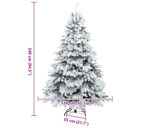 Mūsdienu Mākslīgais Saliekamais Ziemassvētku Koks, Apsnidzis Vidaxl