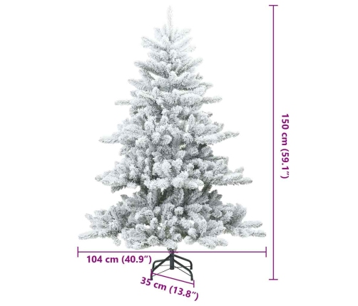 Mūsdienu Mākslīgais Saliekamais Ziemassvētku Koks, Apsnidzis Vidaxl