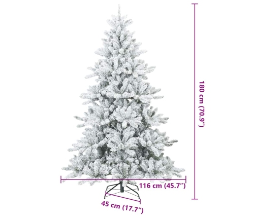Mūsdienu Mākslīgais Saliekamais Ziemassvētku Koks, Apsnidzis Vidaxl