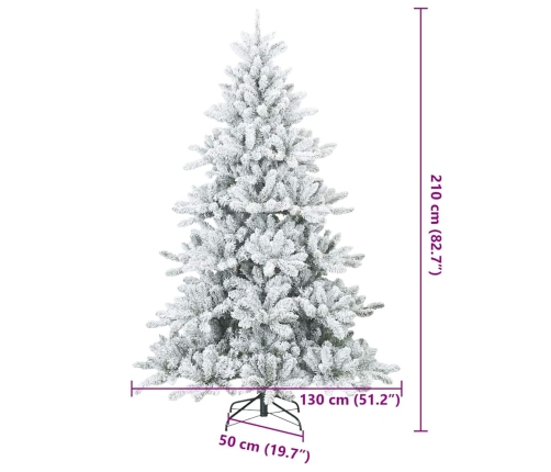 Mūsdienu Mākslīgais Saliekamais Ziemassvētku Koks, Apsnidzis Vidaxl