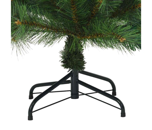 Mākslīgā Saliekamā Ziemassvētku Egle Zaļa 120 Cm Pvc, Tērauds Vidaxl