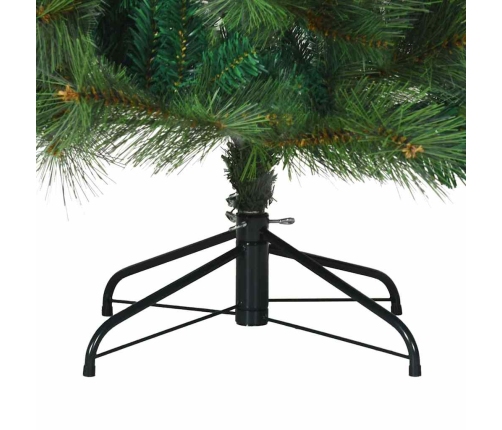Mākslīgā Saliekamā Ziemassvētku Egle Zaļa 180 Cm Pvc, Tērauds Vidaxl