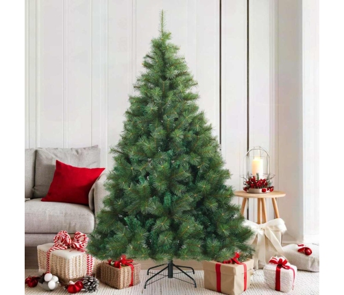 Mākslīgā Saliekamā Ziemassvētku Egle Zaļa 180 Cm Pvc, Tērauds Vidaxl