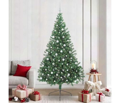 Mākslīgais Led Ziemassvētku Eglīte Su 300 Led Zaļa 240 Cm Pvc Vidaxl