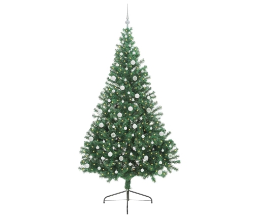 Mākslīgais Led Ziemassvētku Eglīte Su 300 Led Zaļa 240 Cm Pvc Vidaxl