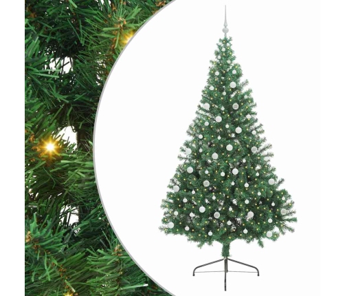 Mākslīgais Led Ziemassvētku Eglīte Su 300 Led Zaļa 240 Cm Pvc Vidaxl