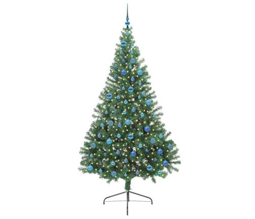 Mākslīgais Led Ziemassvētku Eglīte Su 300 Led Zaļa 240 Cm Pvc Vidaxl