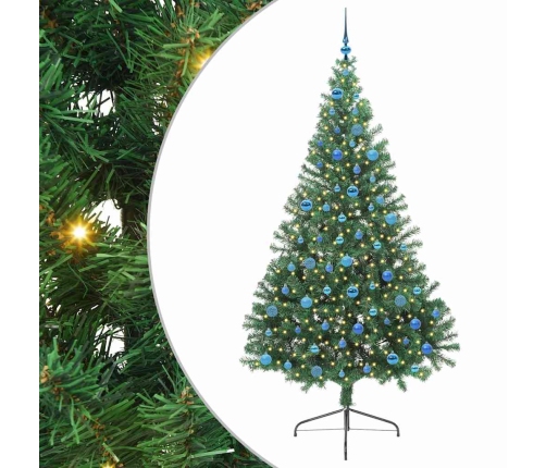 Mākslīgais Led Ziemassvētku Eglīte Su 300 Led Zaļa 240 Cm Pvc Vidaxl