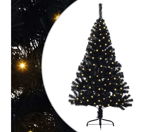 Mākslīgais Led Ziemassvētku Eglīte Su 150 Led Melna 120 Cm Pvc Vidaxl