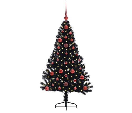 Mākslīgais Led Ziemassvētku Eglīte Su 150 Led Melna 120 Cm Pvc Vidaxl