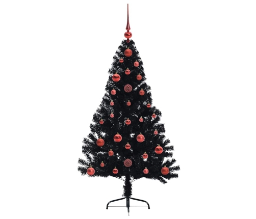 Mākslīgais Led Ziemassvētku Eglīte Su 150 Led Melna 120 Cm Pvc Vidaxl