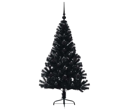 Mākslīgais Led Ziemassvētku Eglīte Su 150 Led Melna 120 Cm Pvc Vidaxl