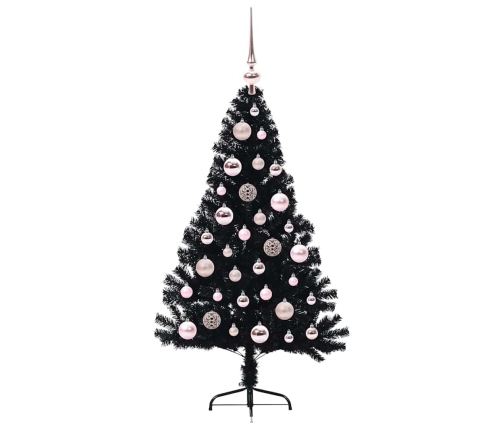 Mākslīgais Led Ziemassvētku Eglīte Su 150 Led Melna 120 Cm Pvc Vidaxl