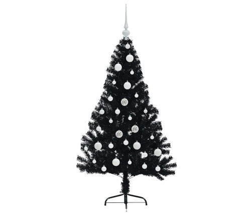 Mākslīgais Led Ziemassvētku Eglīte Su 150 Led Melna 120 Cm Pvc Vidaxl