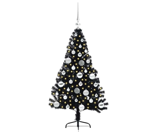 Mākslīgais Led Ziemassvētku Eglīte Su 150 Led Melna 120 Cm Pvc Vidaxl