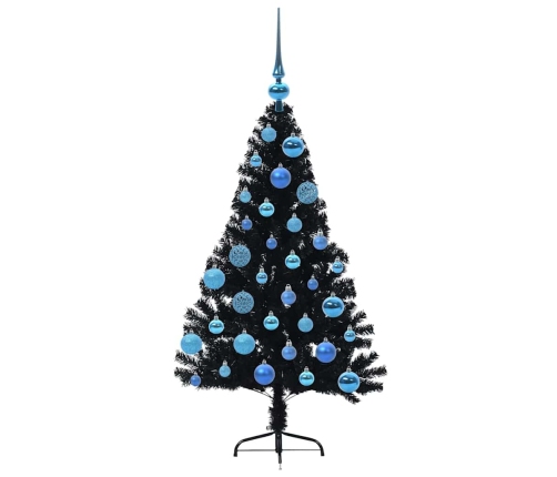 Mākslīgais Led Ziemassvētku Eglīte Su 150 Led Melna 120 Cm Pvc Vidaxl