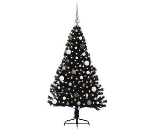 Mākslīgais Led Ziemassvētku Eglīte Su 150 Led Melna 150 Cm Pvc Vidaxl