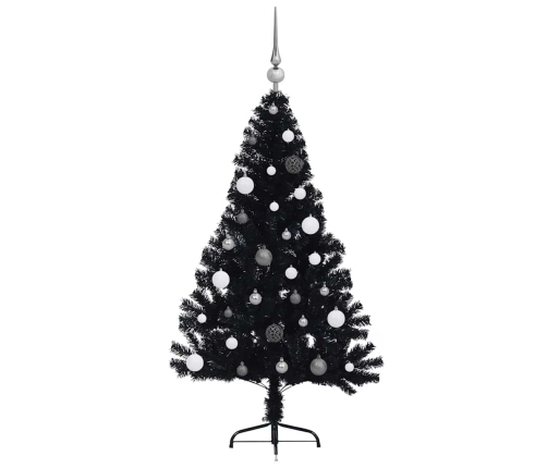 Mākslīgais Led Ziemassvētku Eglīte Su 150 Led Melna 150 Cm Pvc Vidaxl