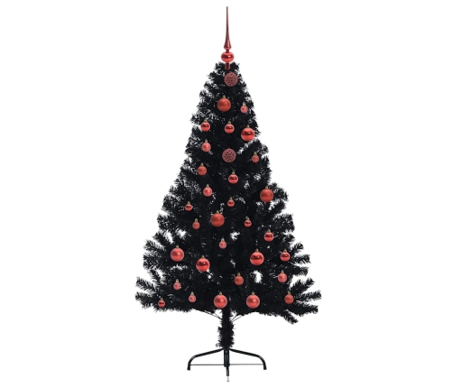 Mākslīgais Led Ziemassvētku Eglīte Su 150 Led Melna 150 Cm Pvc Vidaxl