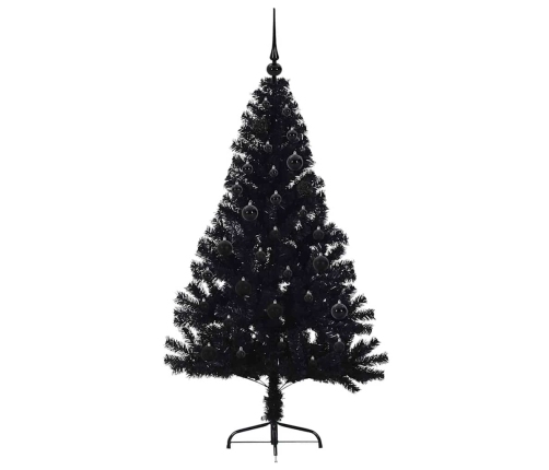 Mākslīgais Led Ziemassvētku Eglīte Su 150 Led Melna 150 Cm Pvc Vidaxl