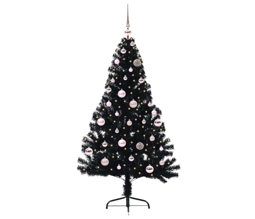 Mākslīgais Led Ziemassvētku Eglīte Su 150 Led Melna 150 Cm Pvc Vidaxl