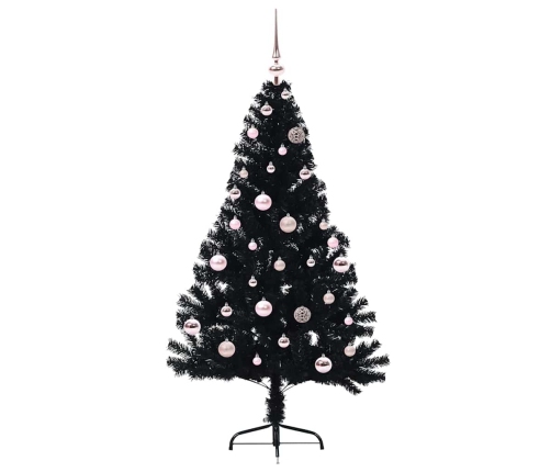 Mākslīgais Led Ziemassvētku Eglīte Su 150 Led Melna 150 Cm Pvc Vidaxl