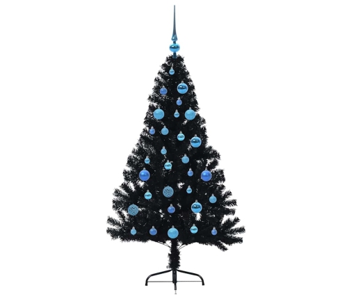 Mākslīgais Led Ziemassvētku Eglīte Su 150 Led Melna 150 Cm Pvc Vidaxl