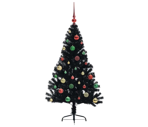 Mākslīgais Led Ziemassvētku Eglīte Su 150 Led Melna 150 Cm Pvc Vidaxl