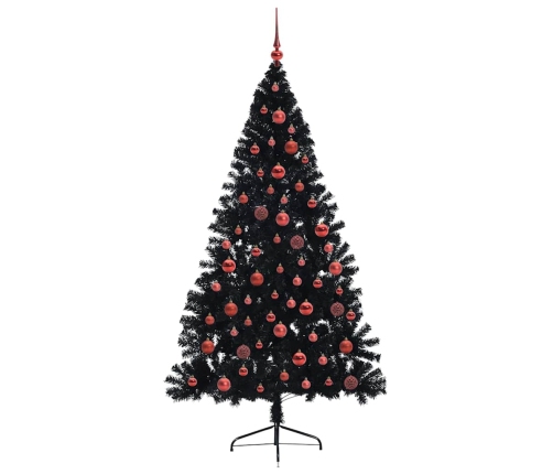 Mākslīgais Led Ziemassvētku Eglīte Su 300 Led Melna 180 Cm Pvc Vidaxl