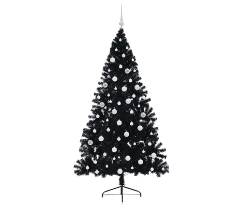 Mākslīgais Led Ziemassvētku Eglīte Su 300 Led Melna 180 Cm Pvc Vidaxl