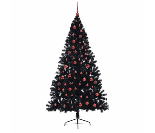 Mākslīgais Led Ziemassvētku Eglīte Su 300 Led Melna 210 Cm Pvc Vidaxl